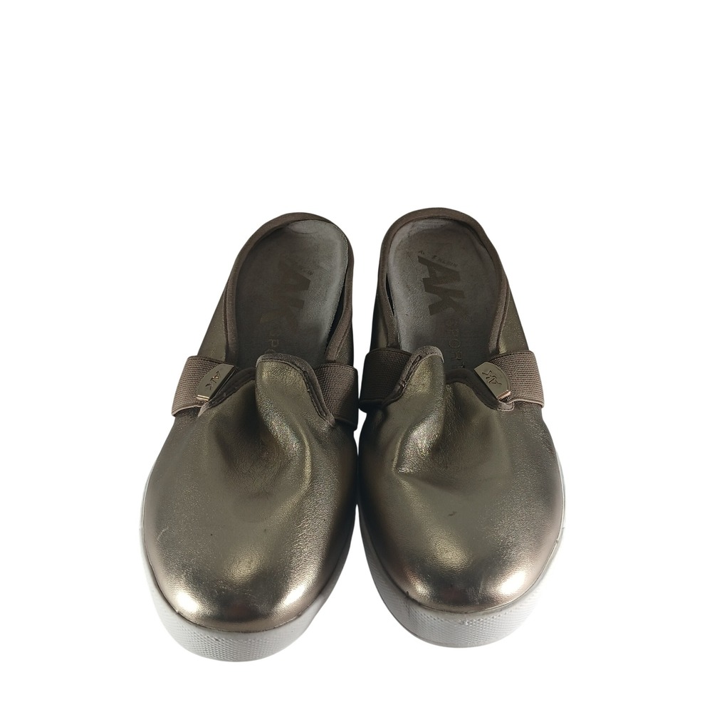 Anne Klein Sport AKYOUTH Mule 6.5M Gold Metallic Slip On Comfort Casual